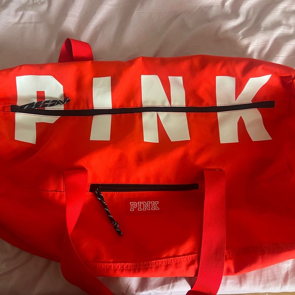 Victoria's Secret Red PINK Duffle Bag